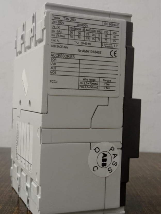 ABB Tmax T3N160 MCCB 3 Pole 160A-250A 36kA industrial circuit breaker