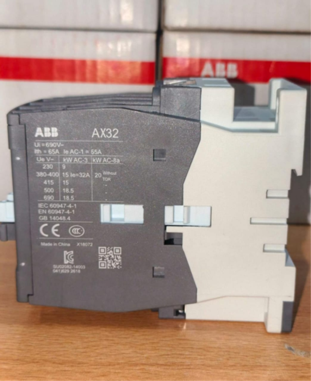 ABB AX32 contactor 32A 15kW 220-240V coil for motor control.
