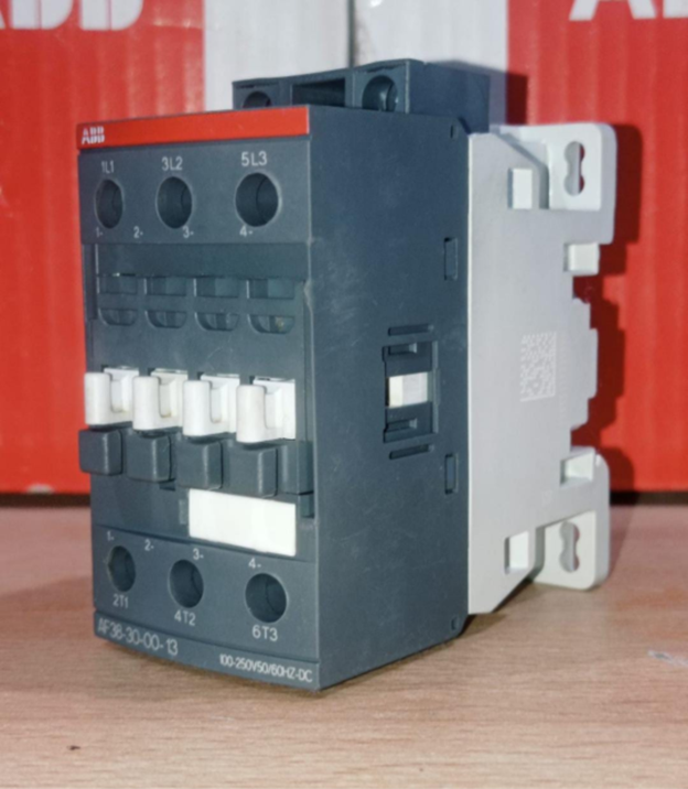 ABB AF38 magnetic contactor 38A 18.5kW 100-250V coil for motor control.
