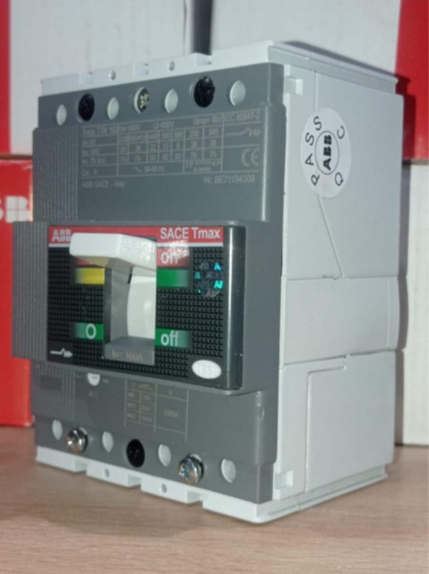 ABB Tmax T1N MCCB 4 Pole 16A-100A 36kA industrial circuit breaker