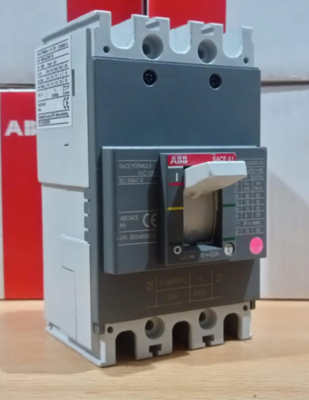 ABB SACE FORMULA A1C MCCB 3 Pole 16A-125A 25kA industrial circuit breaker.