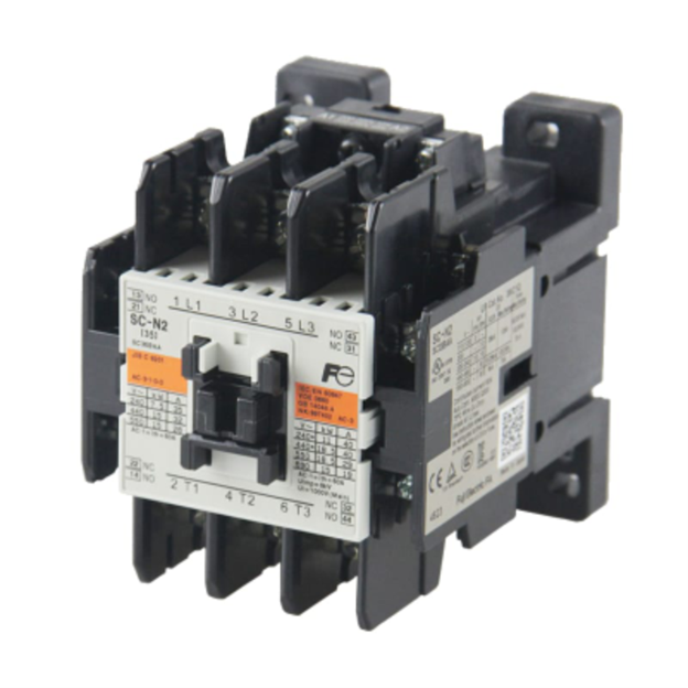 Fuji SC-N2 contactor 60A 18.5kW 25HP 3 Pole for motor control.