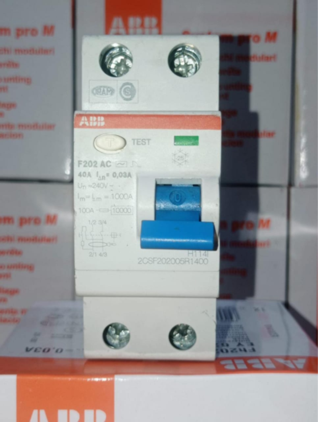 ABB E.L.C.B – Genuine Lotted 30mA Leakage Breaker (2 Pole, 16A–63A)