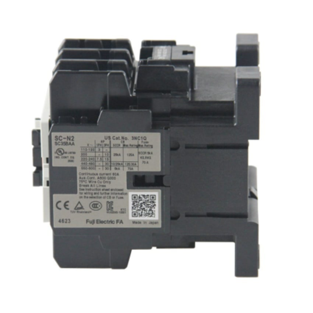 Fuji SC-N2 contactor 60A 18.5kW 25HP 3 Pole for motor control.