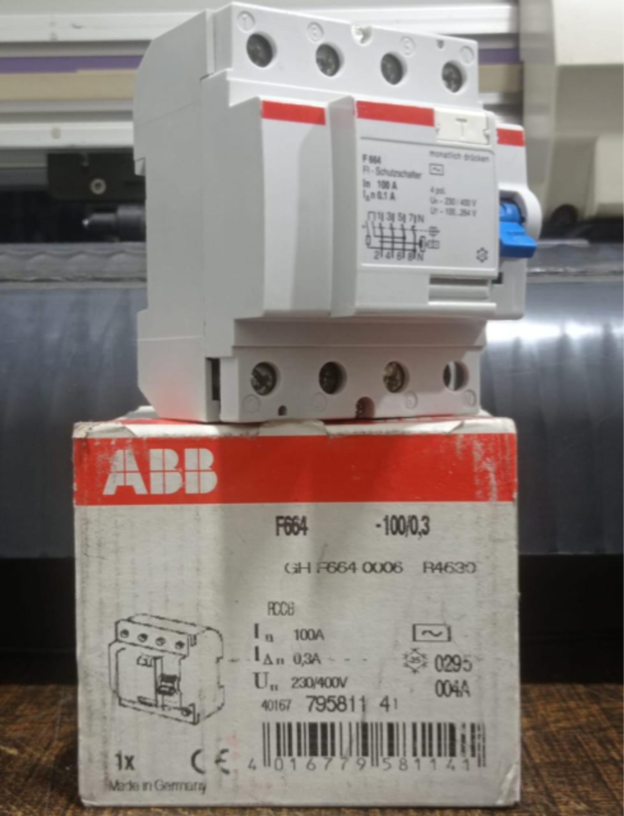 ABB ELCB 30mA 4 Pole 25A-100A earth leakage circuit breaker