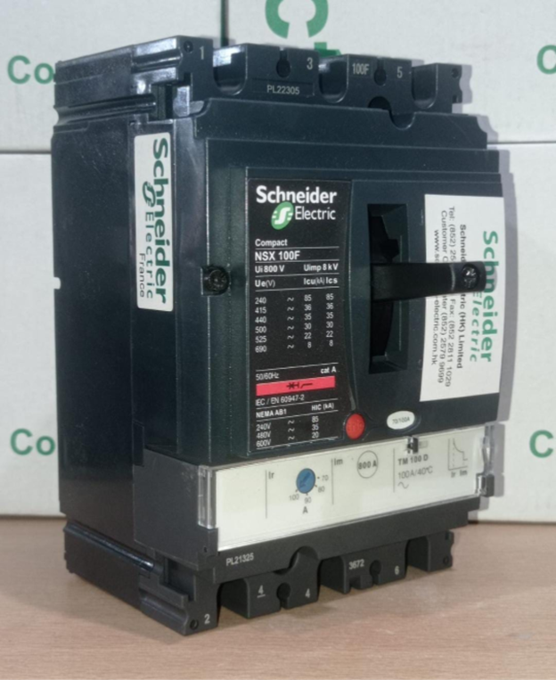 Schneider NSX 100F MCCB – Genuine New Pin Pack Piece 36k Model (3 Pole, 16A–100A)