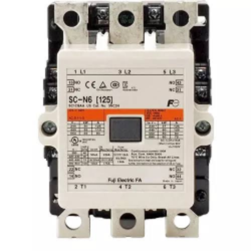 Fuji SC-N6 Contactor – Genuine Lotted (3 Pole + 2NO / 2NC, 24–220V Coil, 60 kW / 80 HP, 150A)