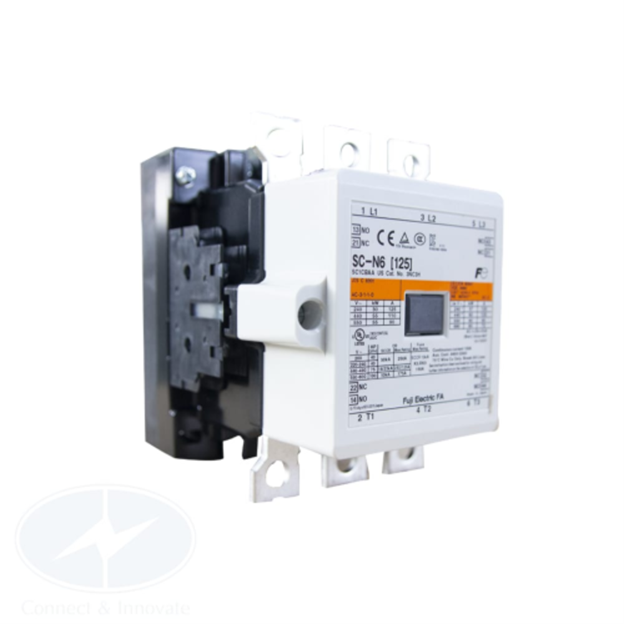 Fuji SC-N6 contactor 150A 60kW 80HP 3 Pole for heavy-duty motors.