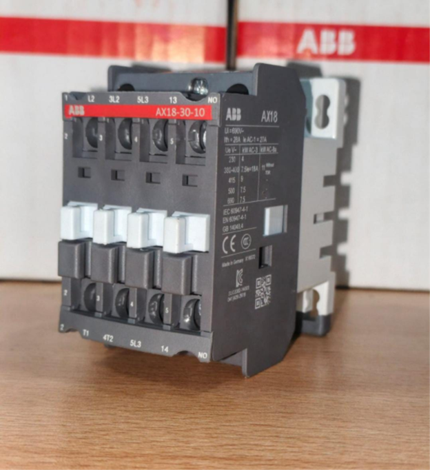 ABB AX18 contactor 18A 220-240V coil for motor control.