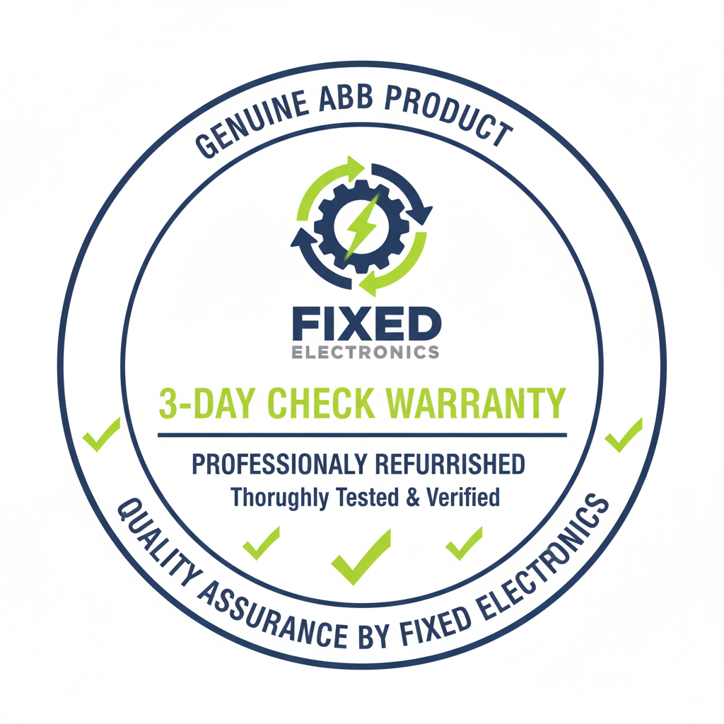 Warranty and quality assurance information of ABB AF30 contactor 30A 18.5kW 100-250V coil for motor control.