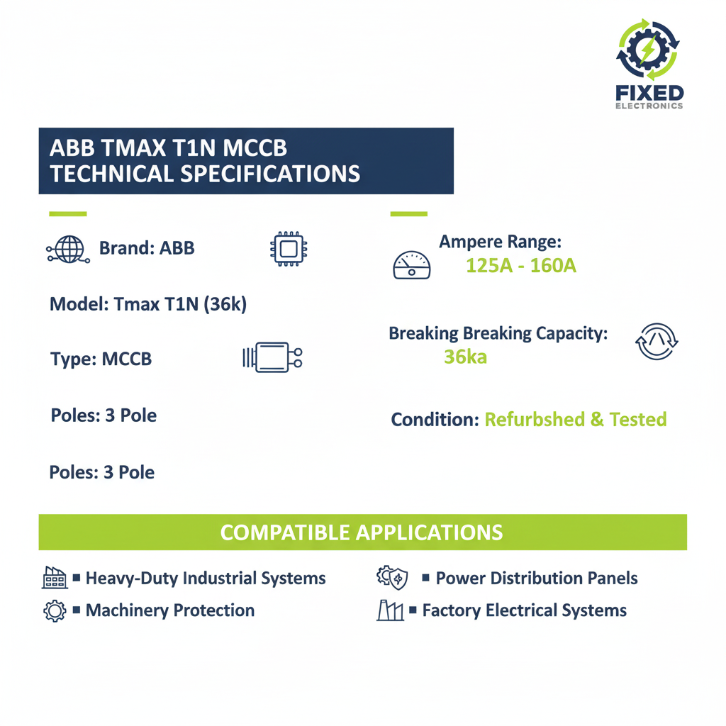 Technical specifications of ABB Tmax T1N MCCB at Fixed Electronics